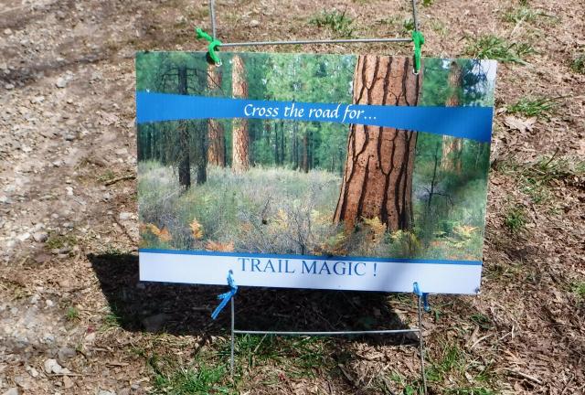 Trail magic sign