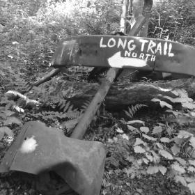 Directional sign for the Long Trail