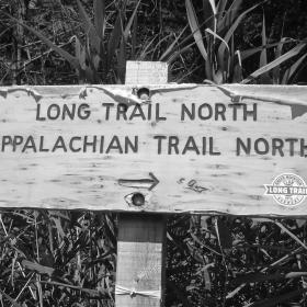 Weathered Long Trail/Appalachian Trail sign