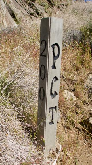 PCT marker for 200 miles
